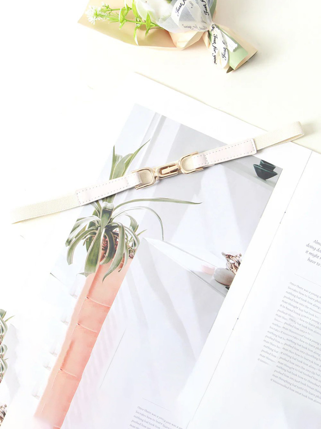 SYGA Women Stretchable Elegant Retro Buckle Elastic Waist  Belt