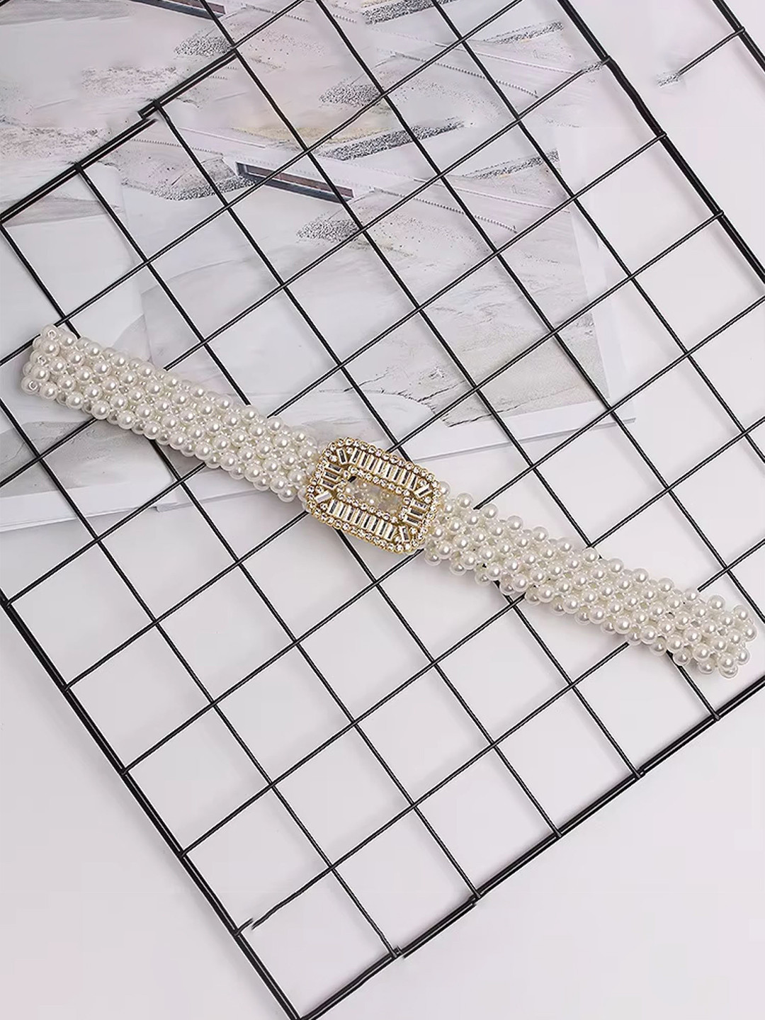 SYGA Women Adjustable Stretchable Embellished Belt with Golden Buckle & Tassel