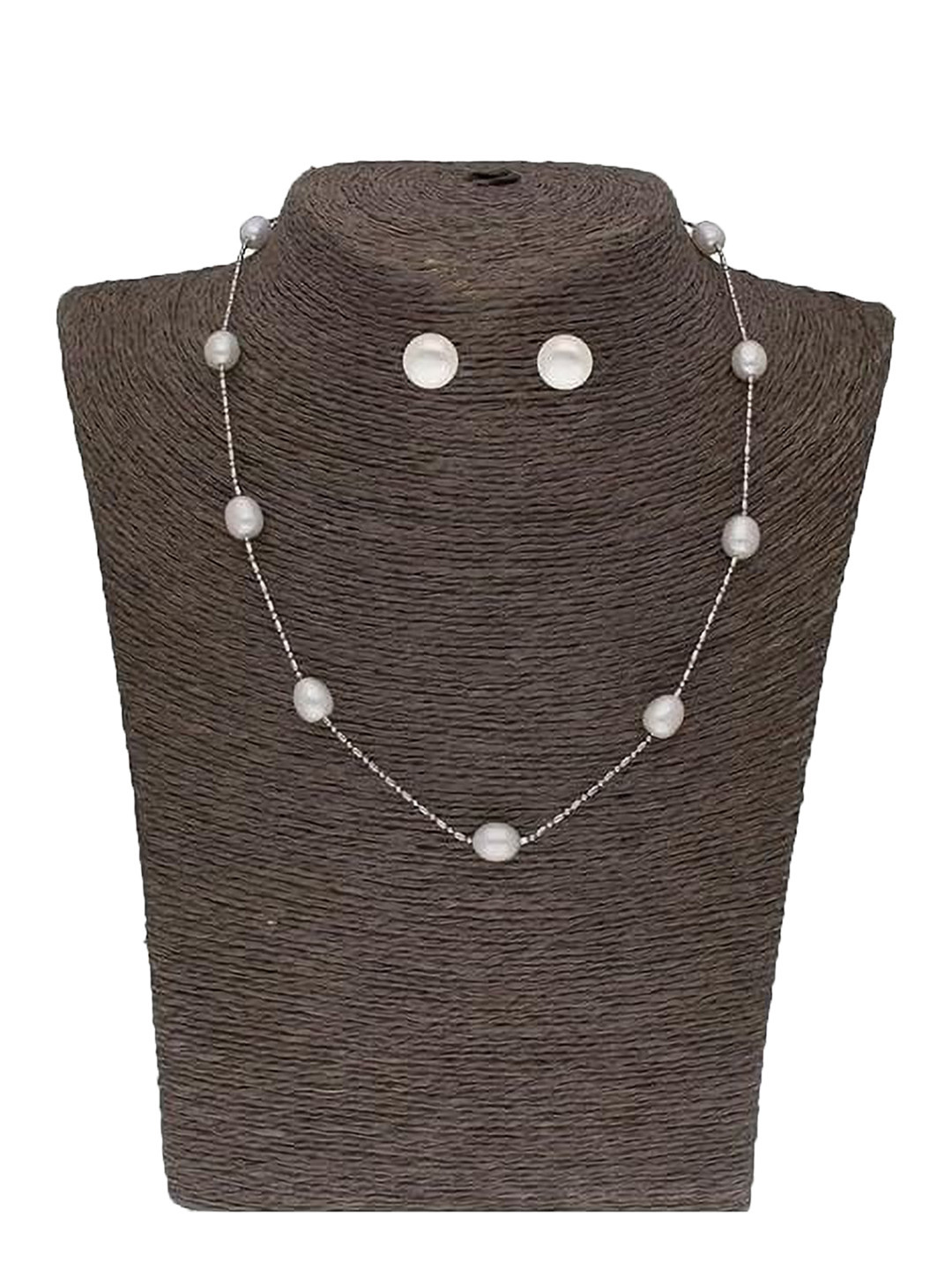 Sri Jagdamba Pearls Dealer Gold-Plated Mother of Pearls Beaded Jewellery Set