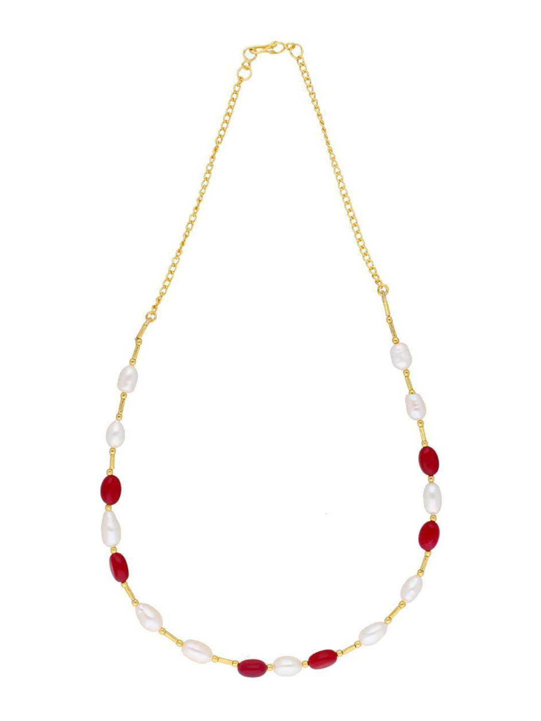 Sri Jagdamba Pearls Dealer Gold-Plated Artificial Beads Beaded-Studded Jewellery Set