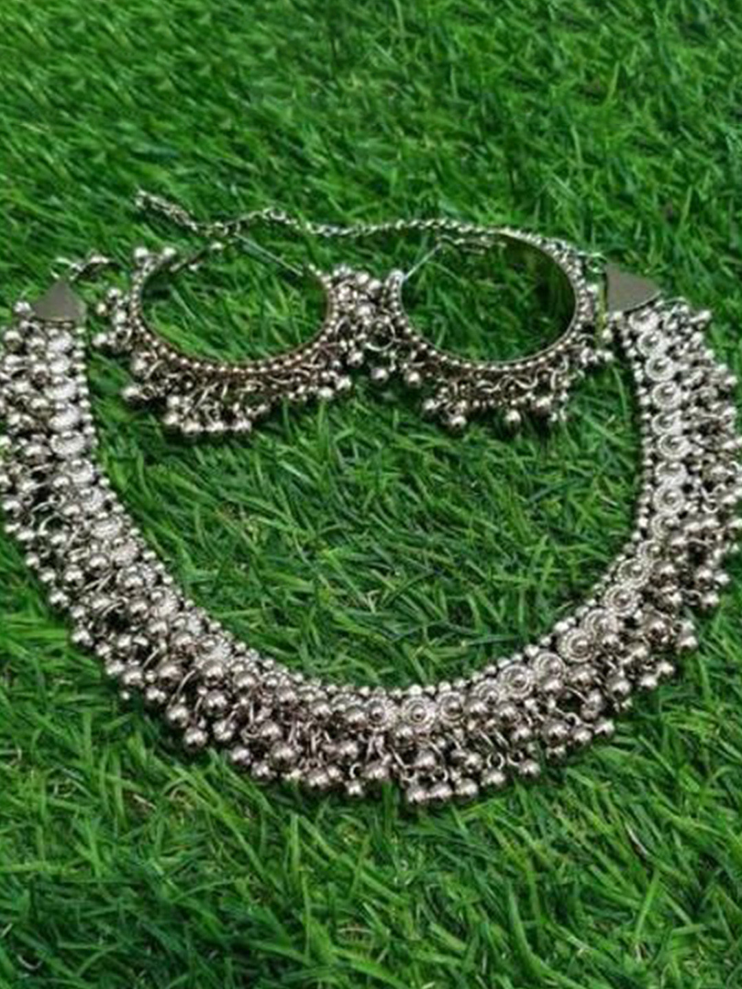 JMBW INTERNATIONAL Set Of 2 Silver-Plated Oxidized Jewellery Sets