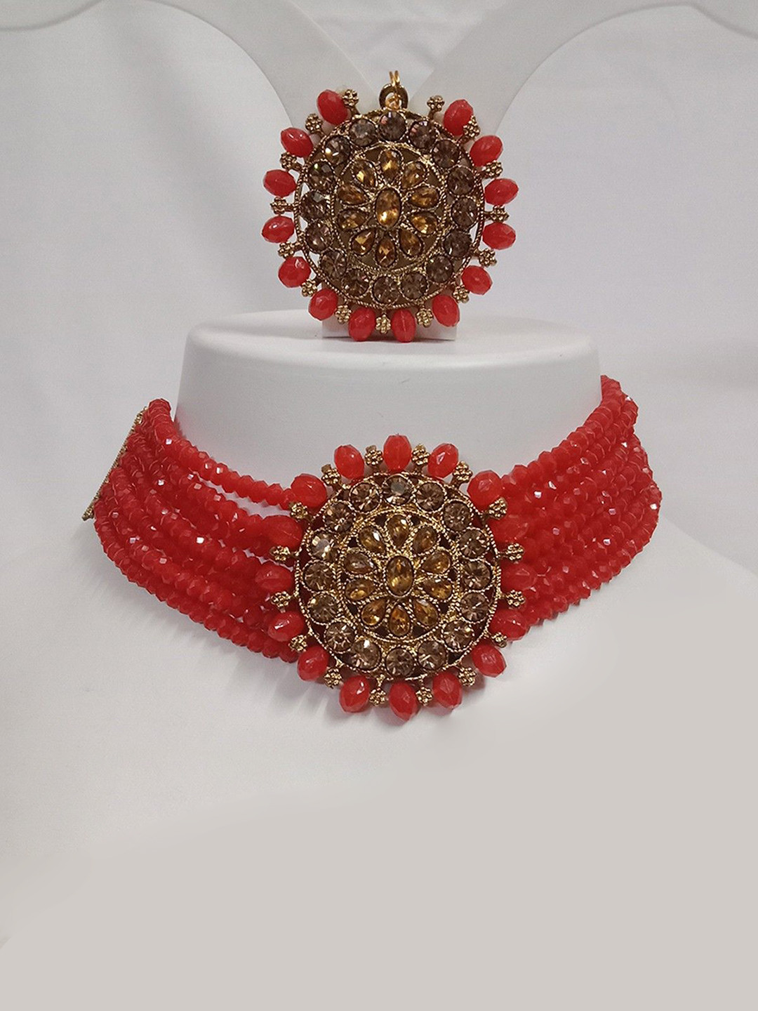 JMBW INTERNATIONAL Dori Gold-plated Crytal Jewellery Set