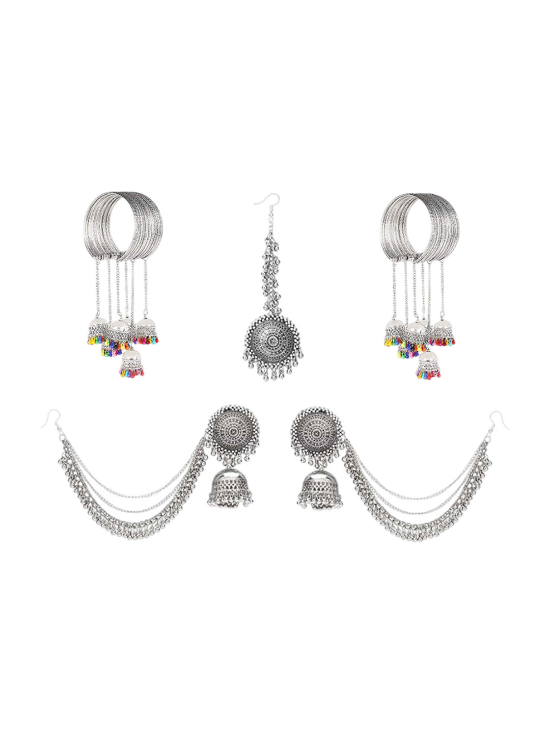 JMBW INTERNATIONAL Set Of 2 Silver-Plated Oxidised Jewellery Sets