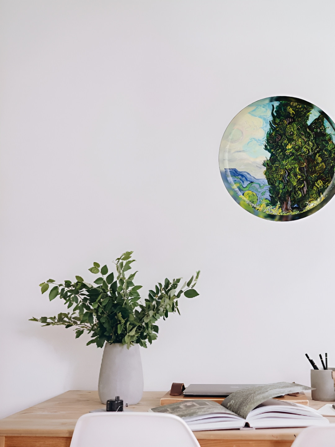 Homspurts Vincent Van Gogh Wall Plates Metal Glossy Hanging Hall -10In