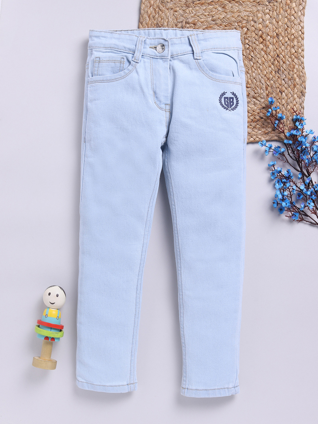 Here&Now X Game Begins Girls Slim Fit Printed Stretchable Jeans