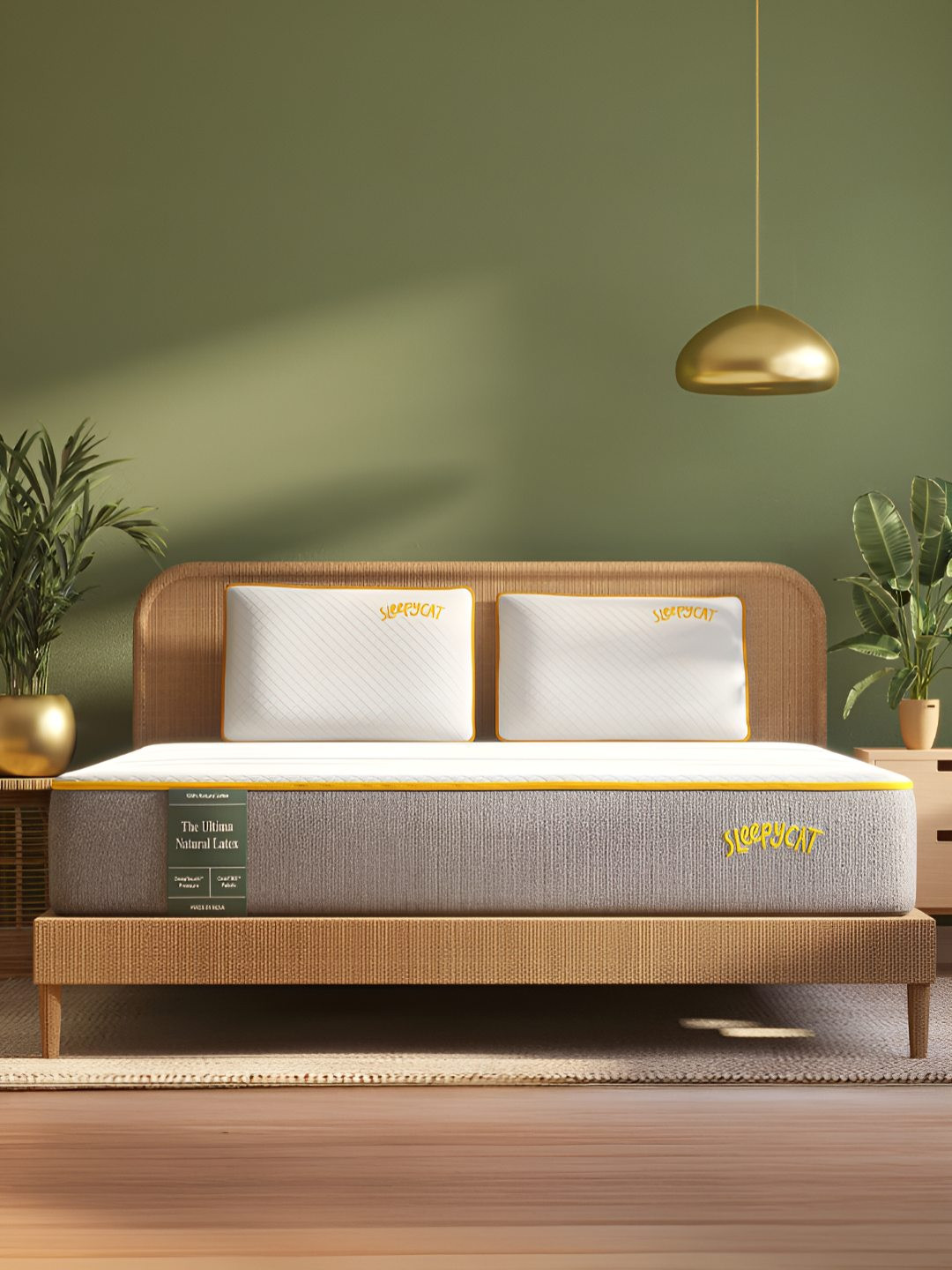 SleepyCat Ultima Natural Latex 8 Inch Thickness King Size Mattress 78x72x8 Inches