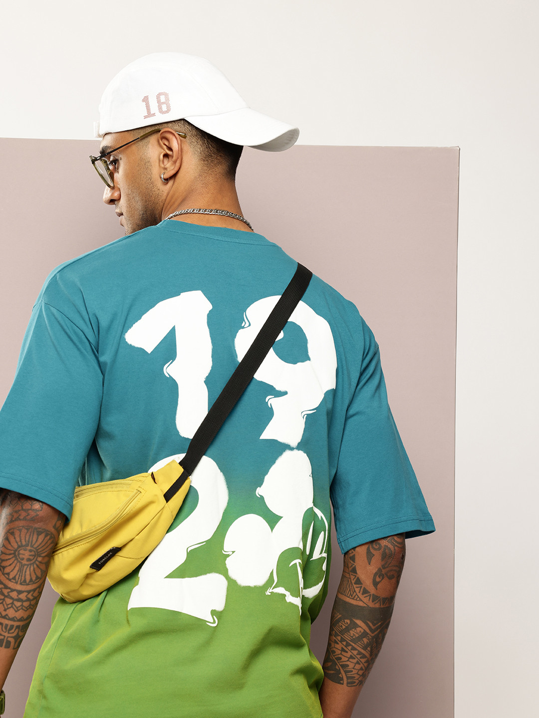 Kook N Keech Disney Colourblocked Varsity Printed Oversized Pure Cotton T-shirt