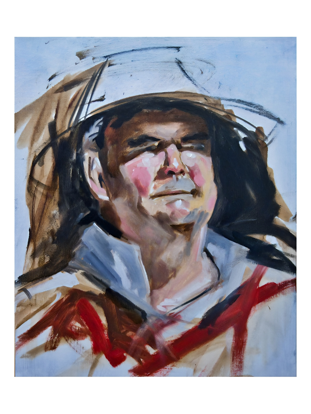 Inephos The ManIn The Hat Canvas Wall Rectangle Paintings Wall Art