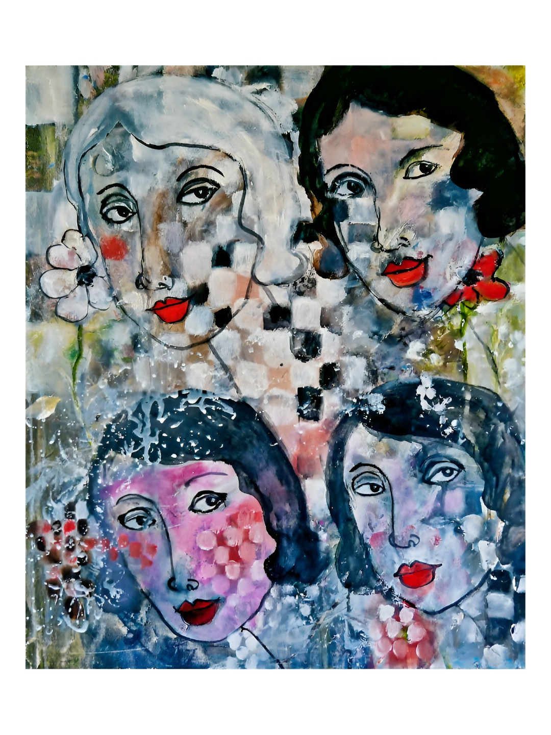 Inephos Shades Of Me Canvas Wall Rectangle Paintings Wall Art - 35.8 x 29.9In