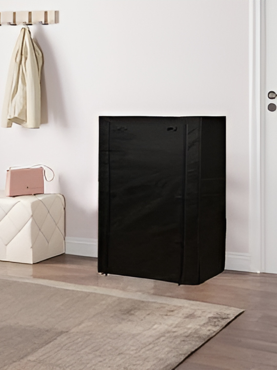 Urban Choice Black 5-Layers Collapsible Shoe Rack