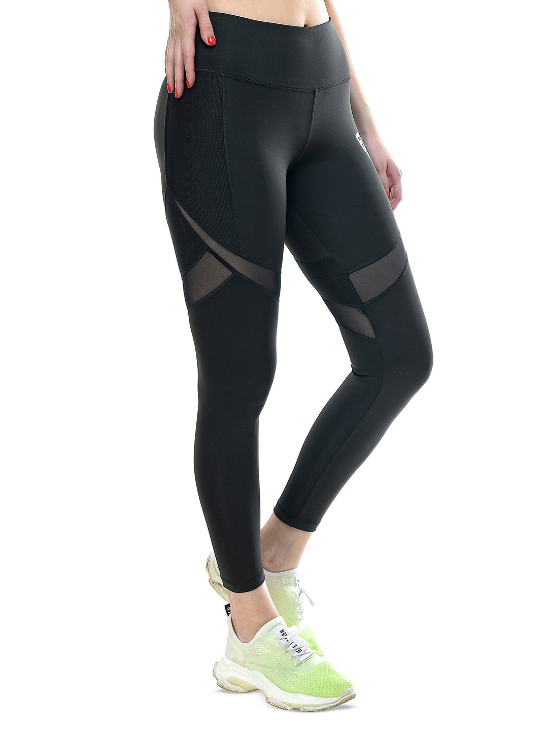 Body Smith Women High-Rise Dry Fit Ankle-Length Gym Tights