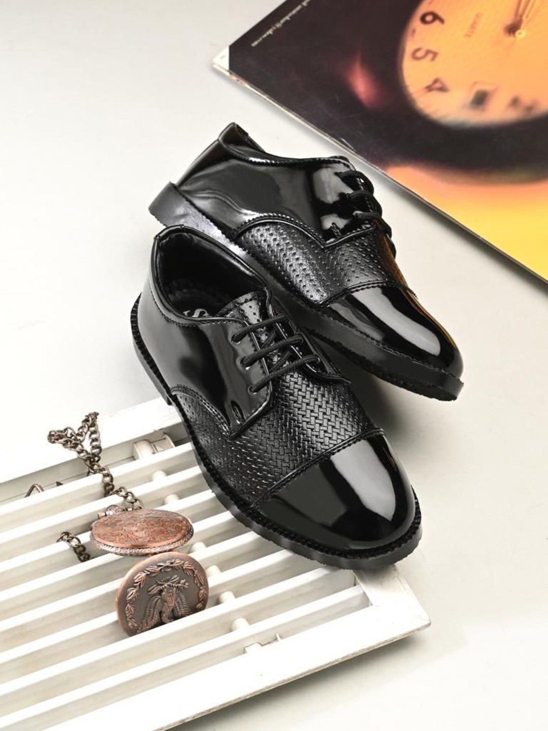 STEFENS Boys Formal Lace-Ups Oxfords