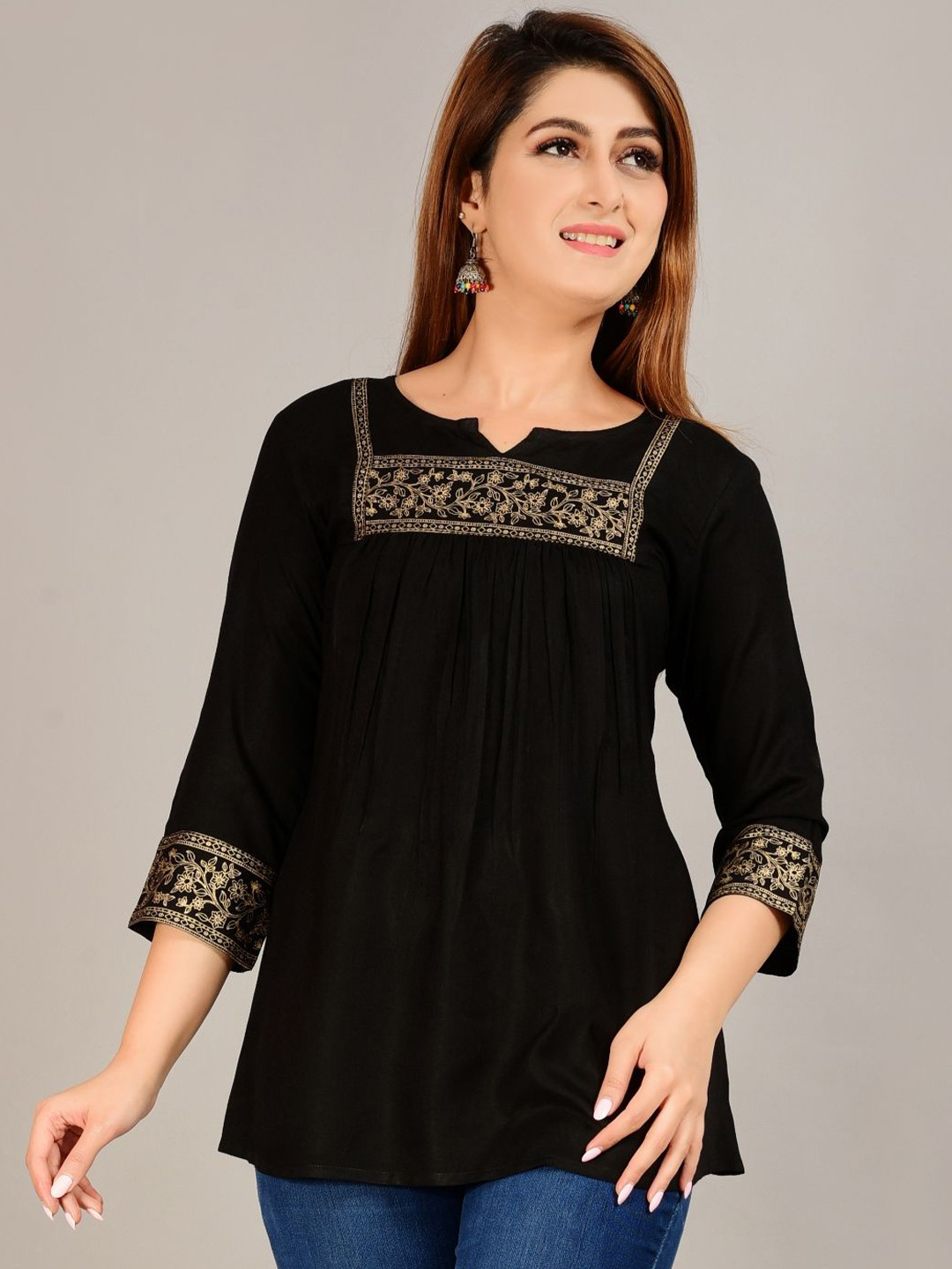 Brijam Women Mandarin Collar Top