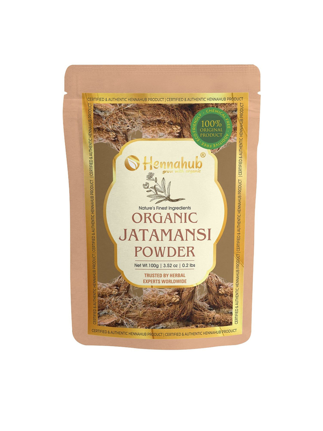 HENNAHUB Organic Jatamansi Powder For Hair Growth & Stress Relief - 100 g