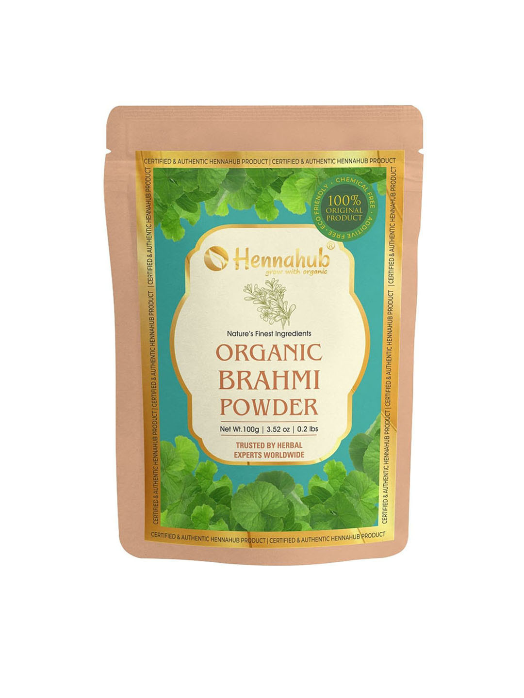 HENNAHUB Organic Brahmi Powder For Hair Nourishment And Mental Clarity- 100 g