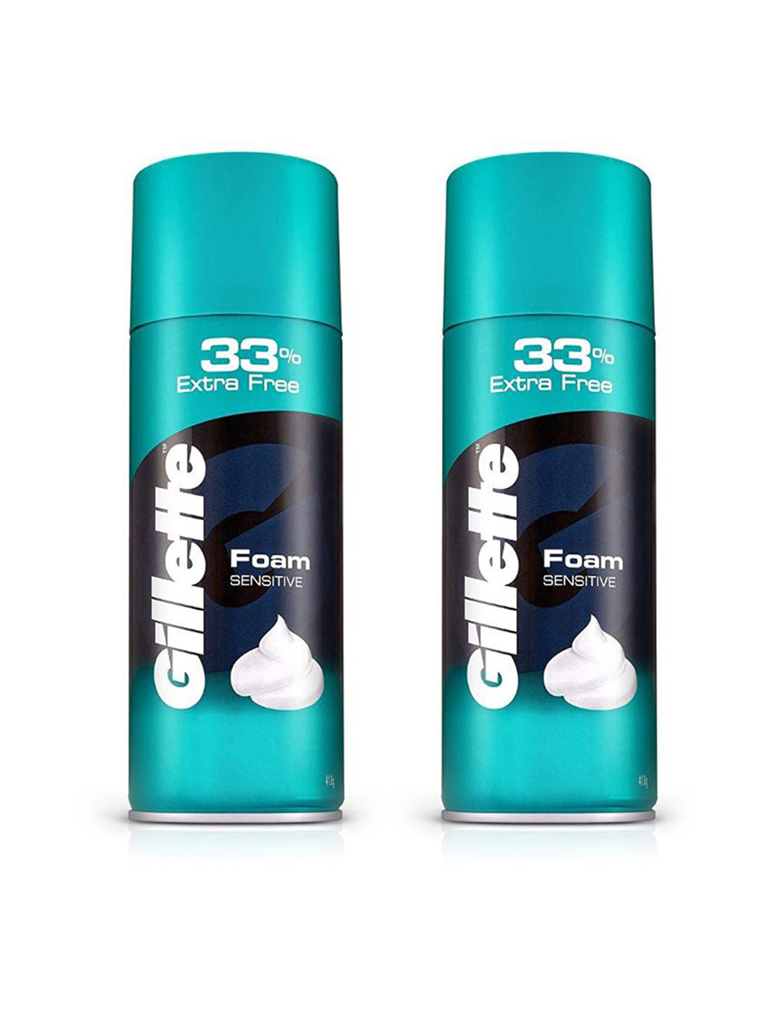 Gillette Set of 2 Pre Shave Foam for Classic Sensitive Skin - 418 g each
