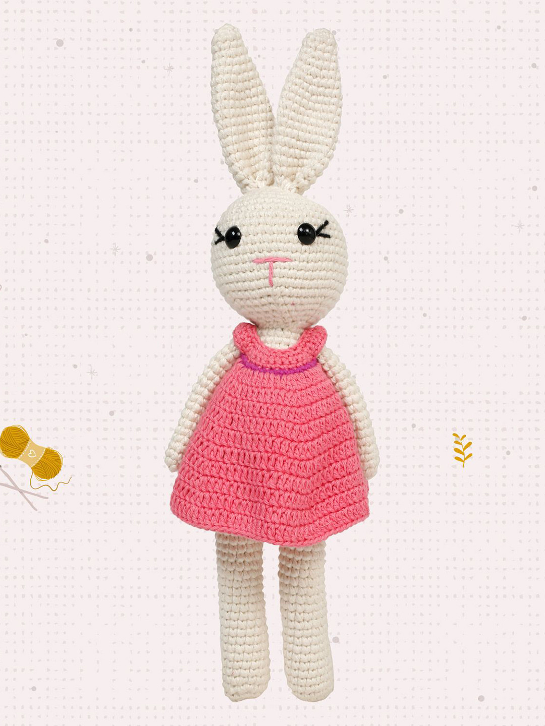 LITTLE GINNIE Cotton White Bunny Soft Toy Dolls