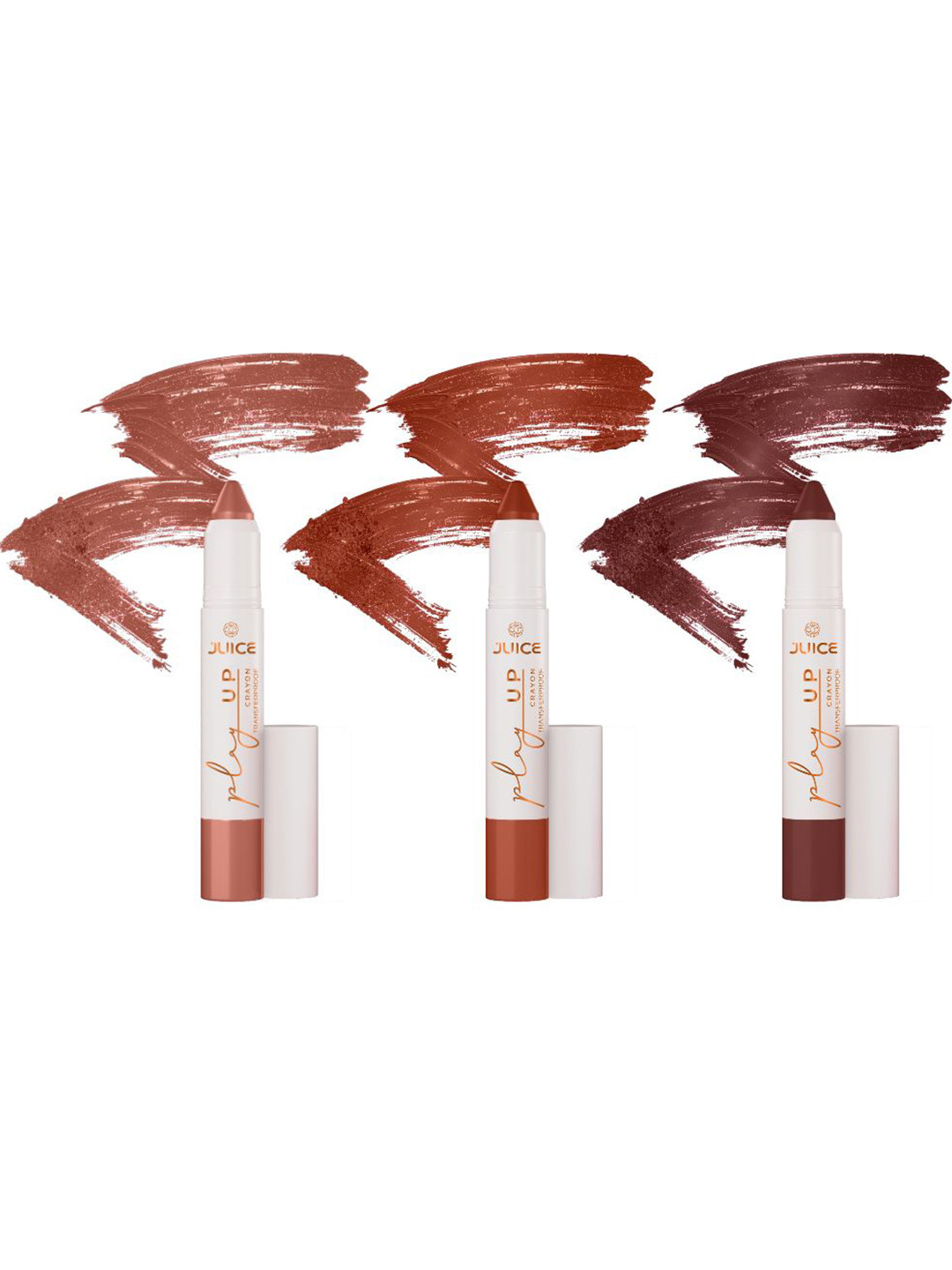 JUICE Set Of 3 Play Up Transfer Proof Lip Crayon - 9g Each - MCR01 MCR03 MCR04