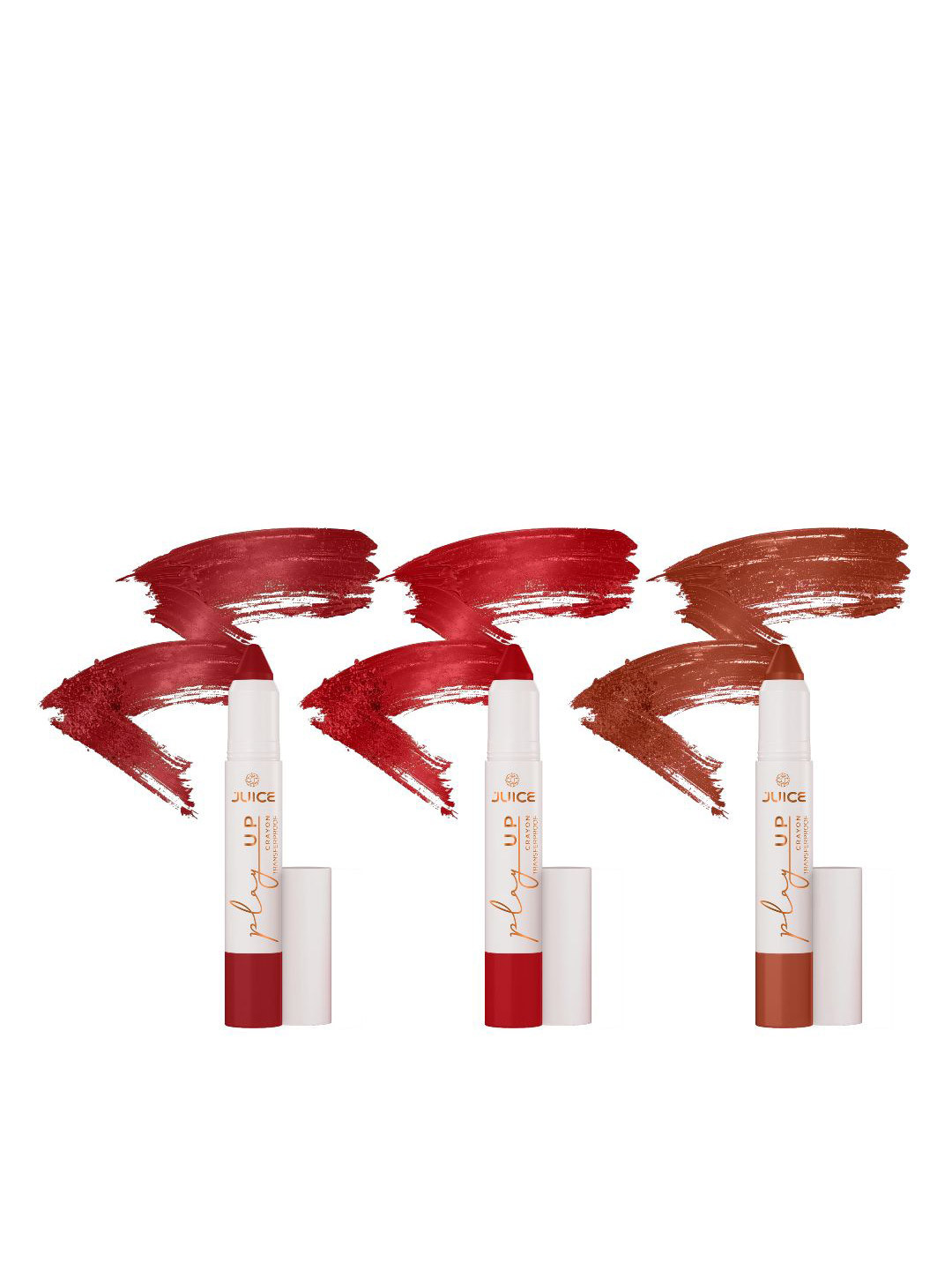JUICE Set Of 3 Play Up Long Lasting Lip Crayon - 9g Each- Shade - M09 - M11 - M03