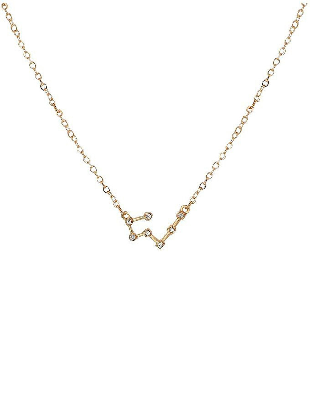 DESTINY JEWELS Gold-Plated Crystals Studded Horoscope Astrology Zodiac Chain