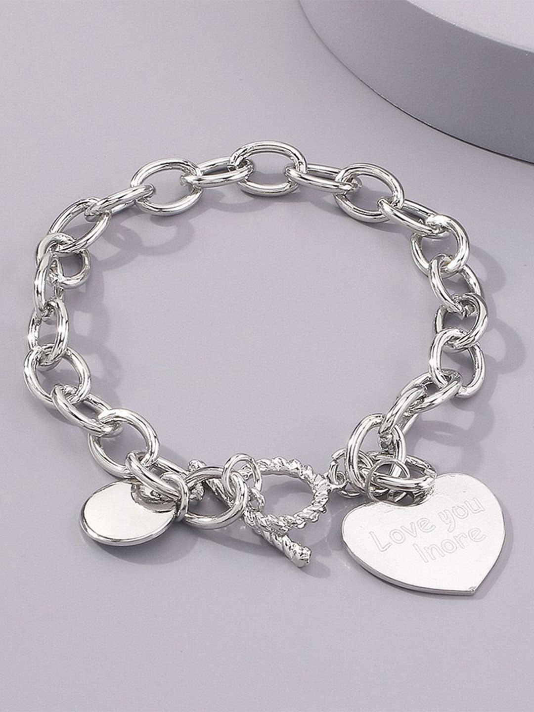 DESTINY JEWELS Silver-Plated Link Bracelet