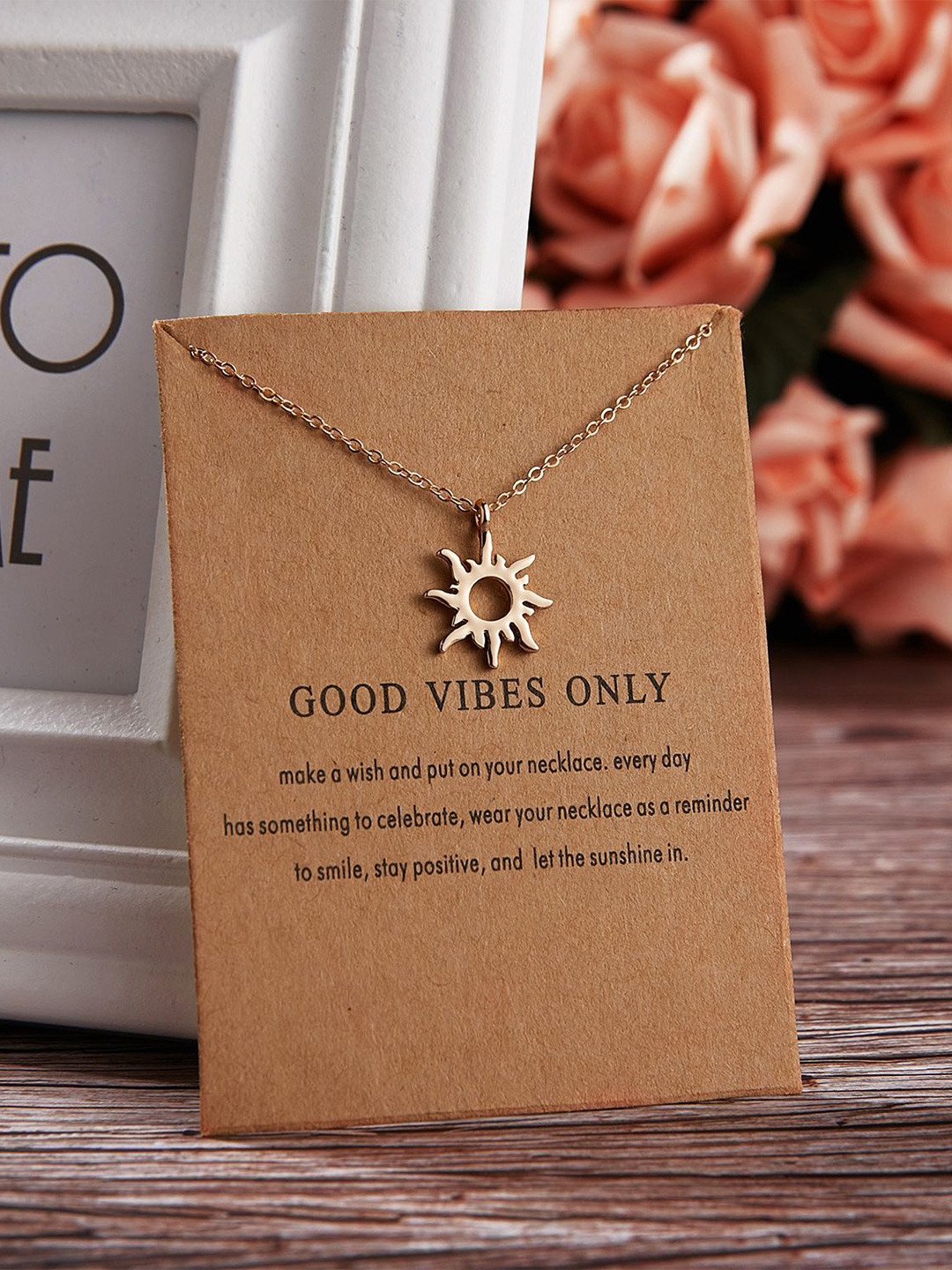 DESTINY JEWELS Gold-Plated Sun Shaped Chain