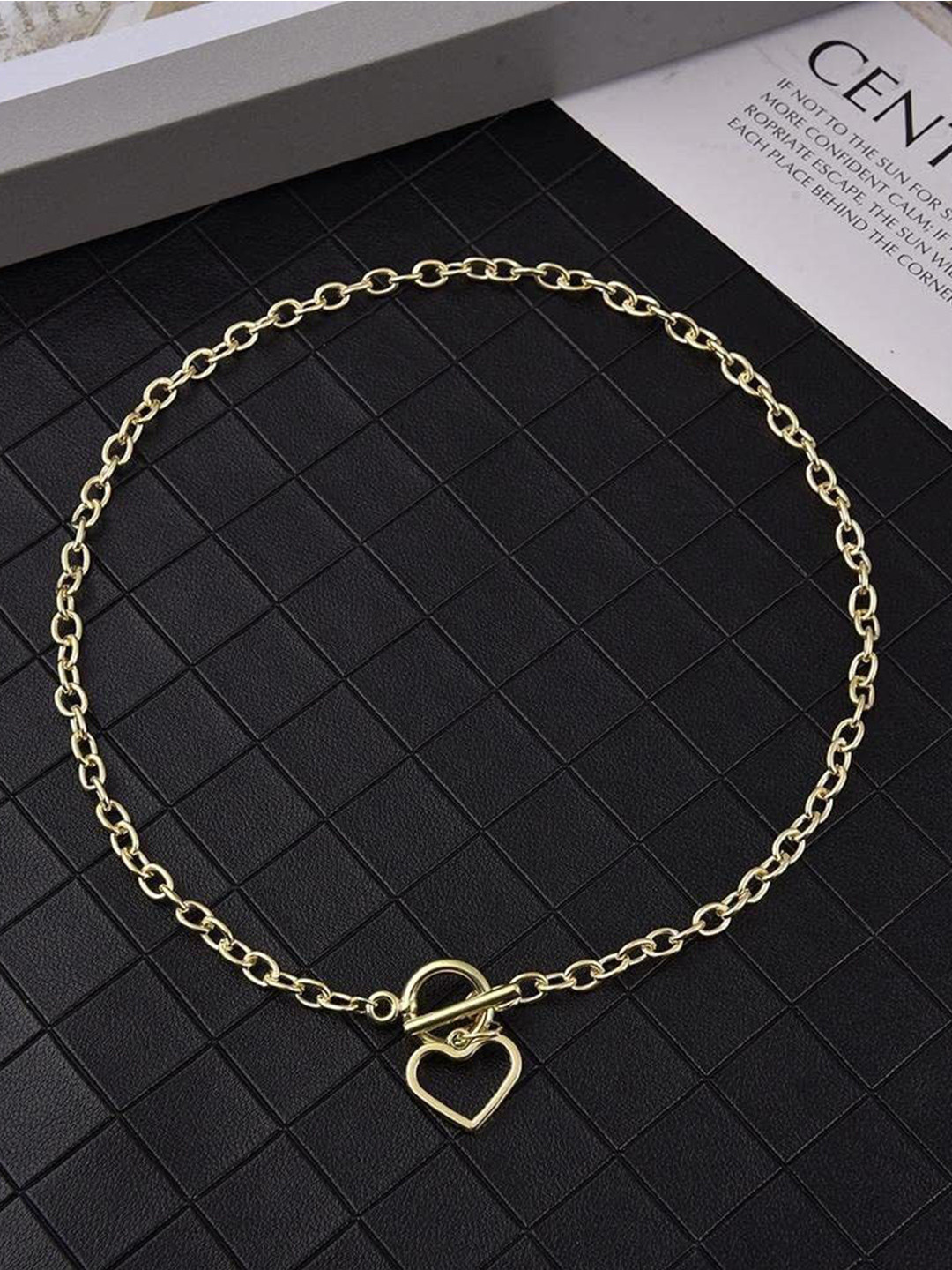 DESTINY JEWELS Gold-Plated Heart Shape Necklace