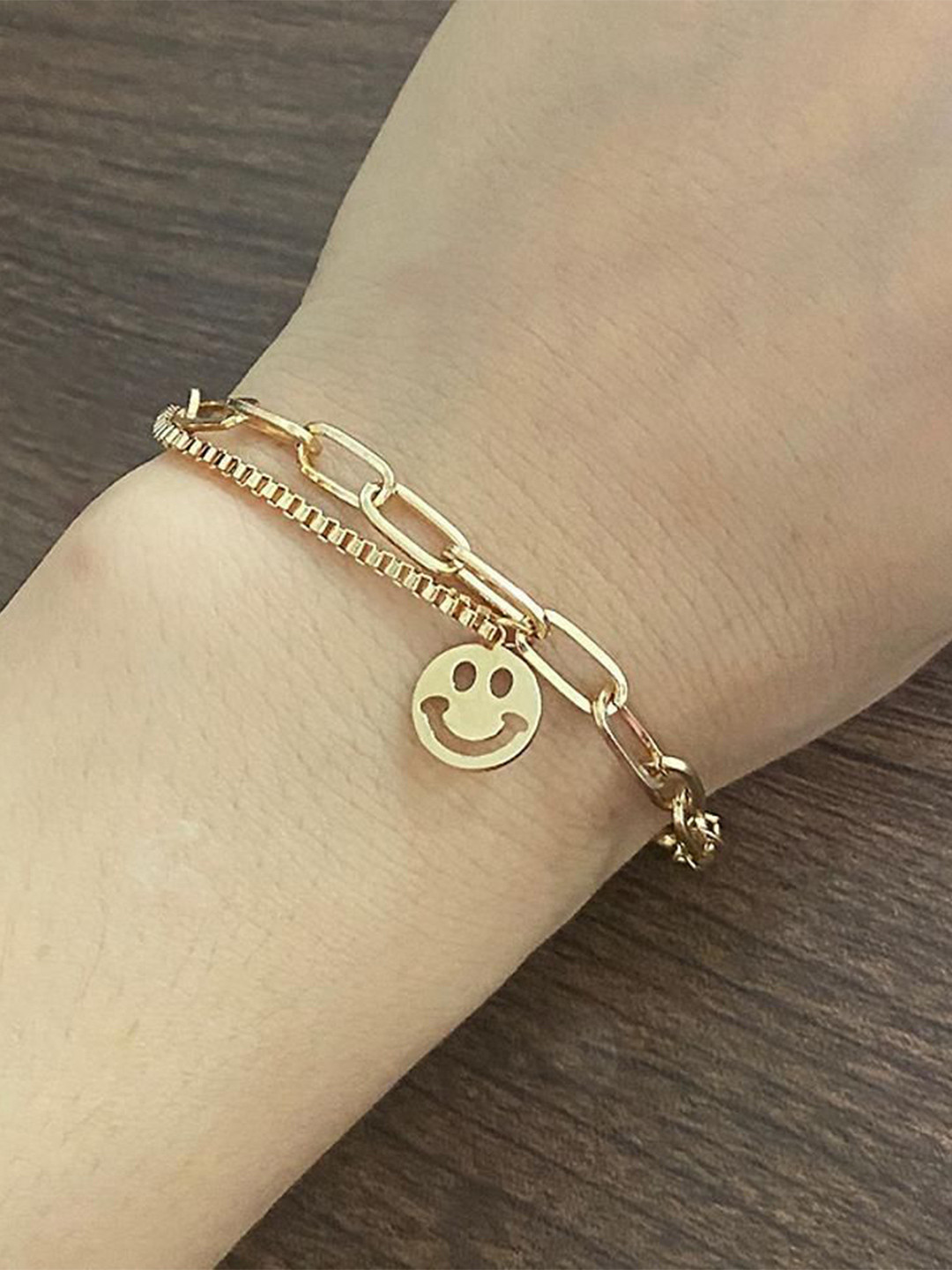 DESTINY JEWELS Gold-Plated Link Bracelet