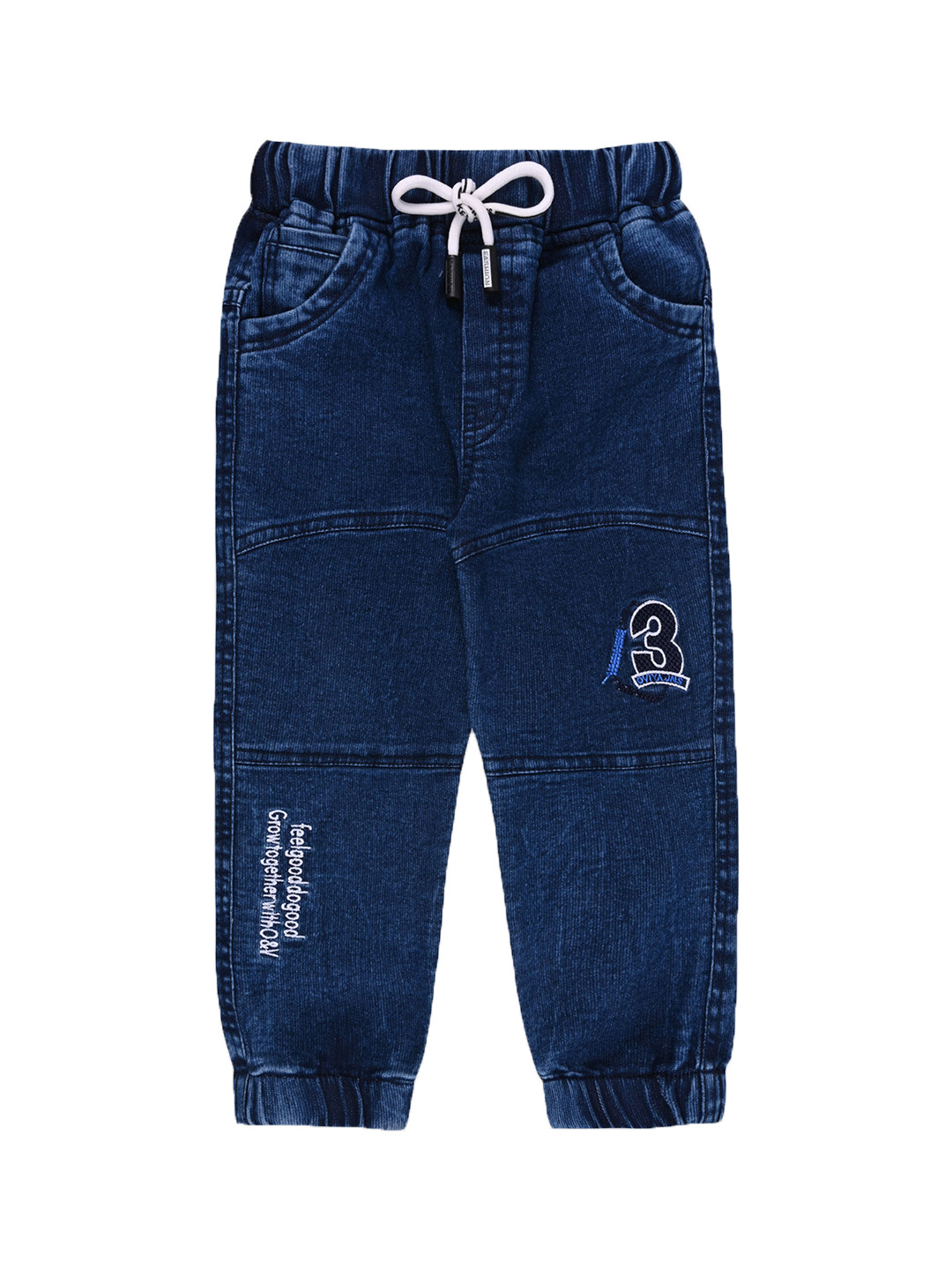 Wish Karo Boys Mid-Rise Printed Regular Jogger Jeans