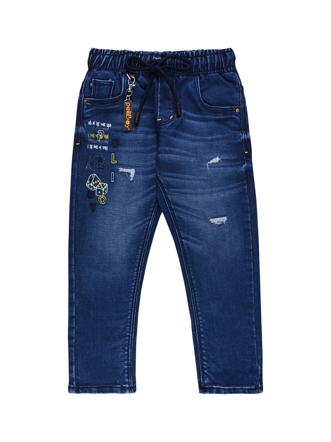 Wish Karo Boys Printed Denim Mid Rise Jeans