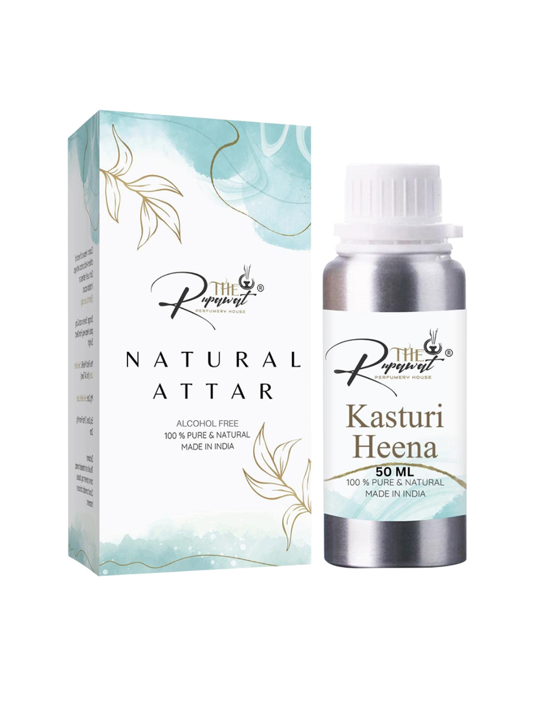 THE RUPAWAT Perfumery House 100% Pure & Kasturi Heena Natural Alcohol-Free Attar - 50 ml