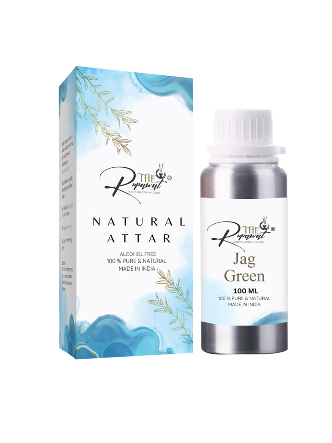THE RUPAWAT Perfumery House Jag Green Pure & Natural Alcohol Free Attar - 100ml