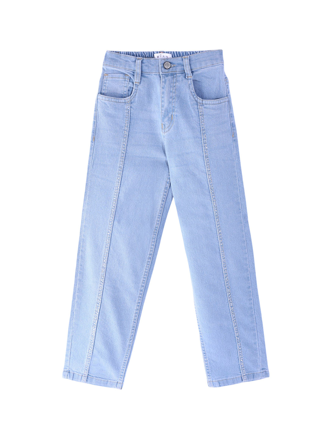ARIAS By LARA DUTTA Girls Mid-Rise Cotton Cropped Jeans