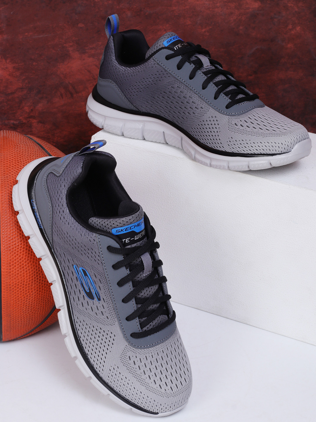 Skechers Track-Ripkent Men Lace-Ups Non-Marking Sports Shoes