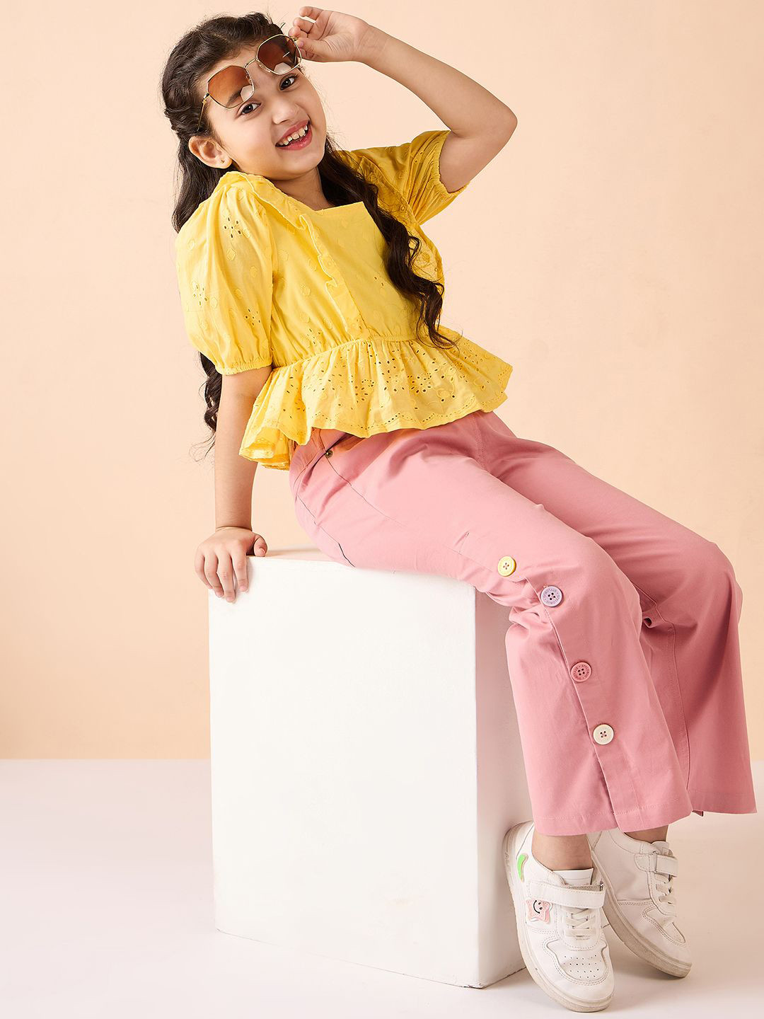 Stylo Bug Women Self Design Peplum Top