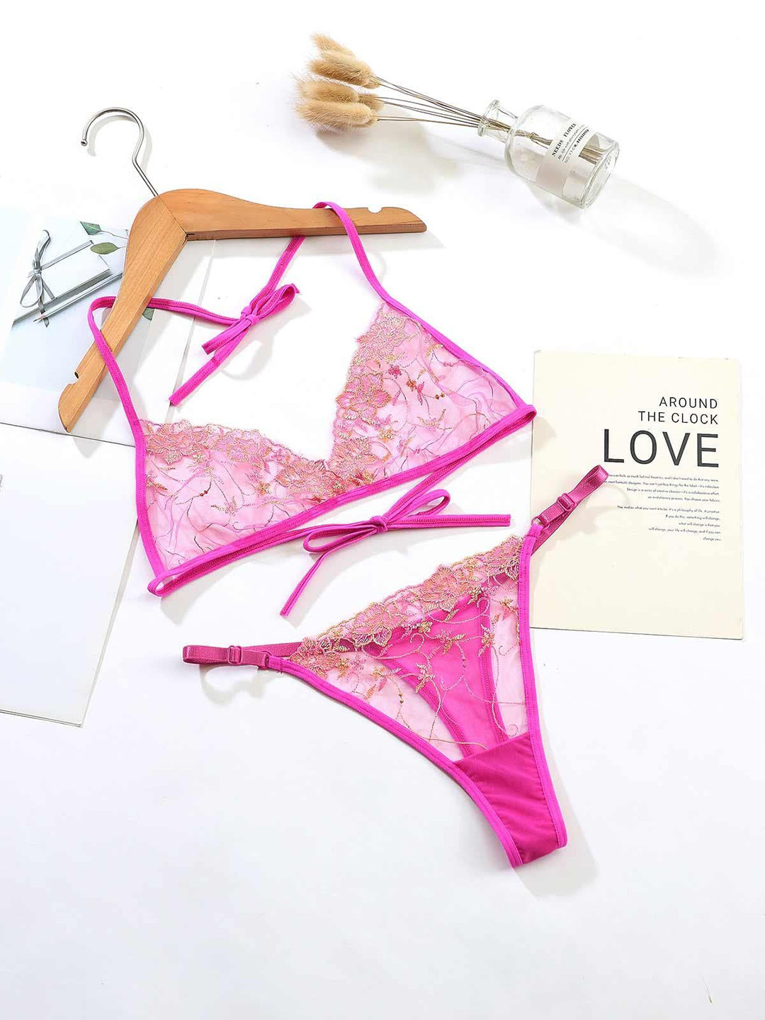 SSoShHub Embroidery Lingerie Set