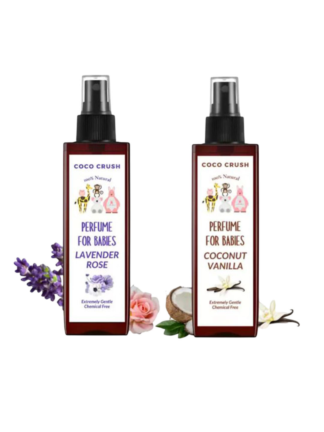 Coco Crush Set Of 2 Lavender Rose & Coconut Vanilla Long Lasting Perfume- 50 ml Each
