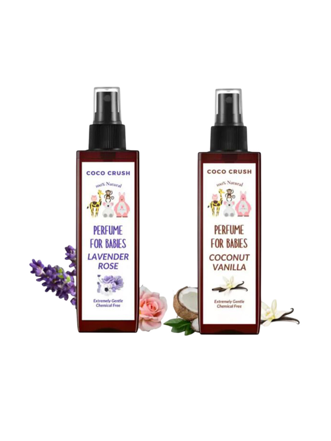 Coco Crush Set Of 2 Lavender Rose & Coconut Vanilla Baby Perfume- 100 ml Each