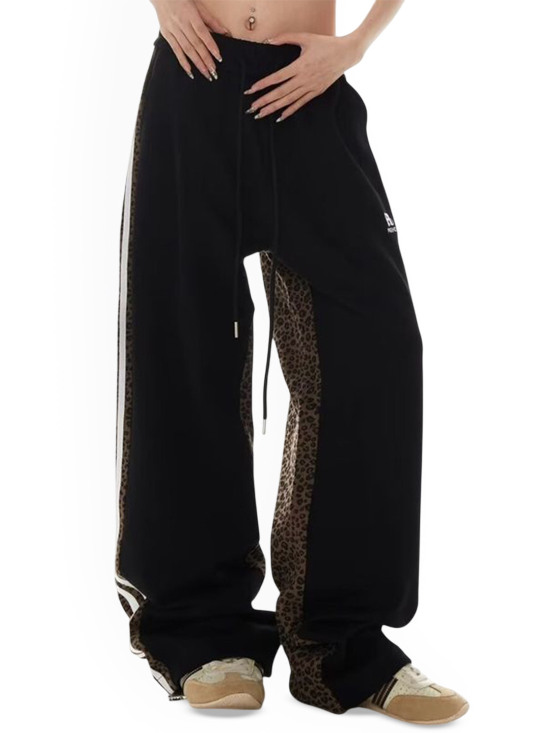 LULU & SKY Women Loose Fit High-Rise Animal Print Trousers