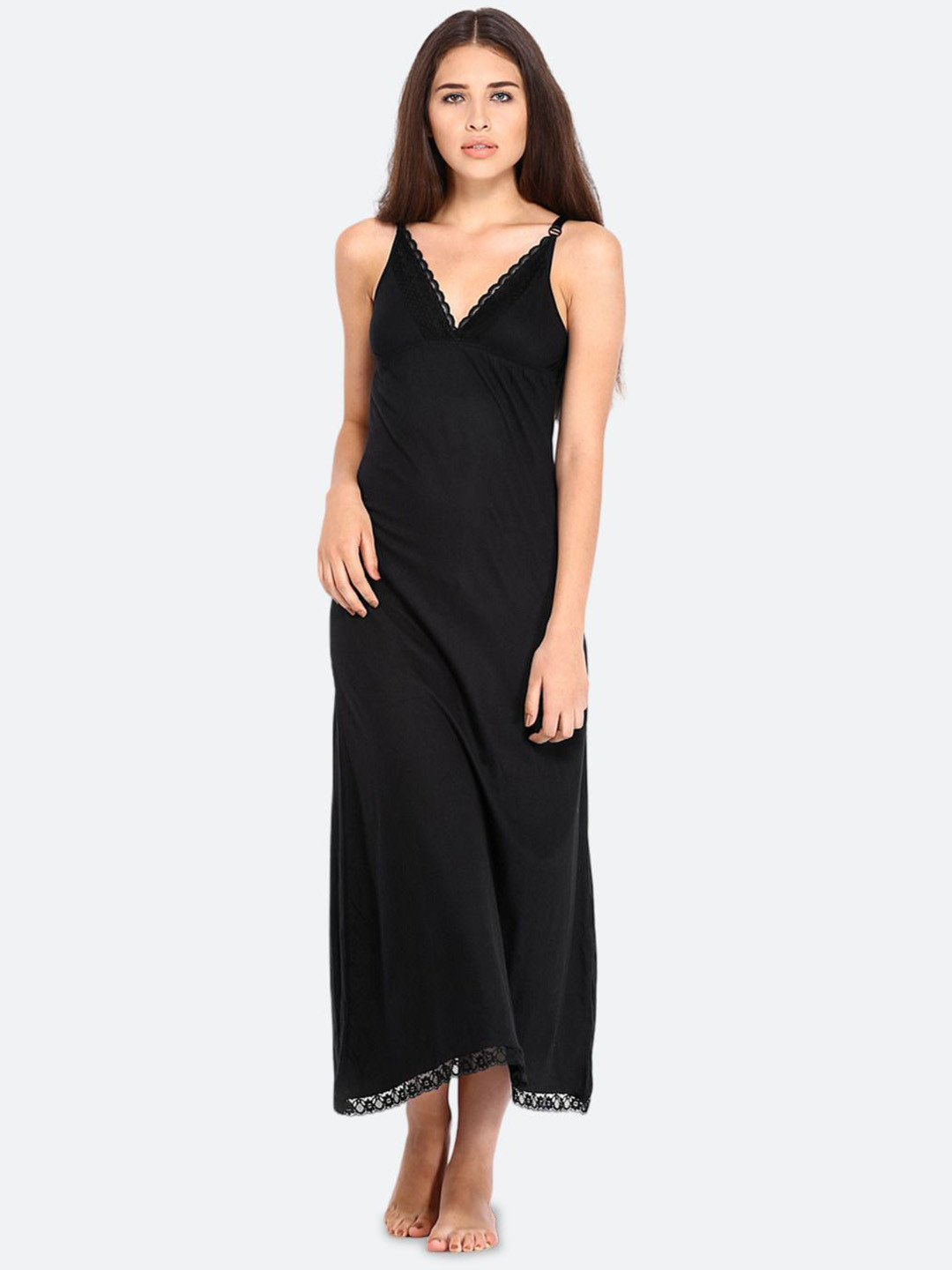 Here&Now X RedRose Cotton V Neck Longline Slip