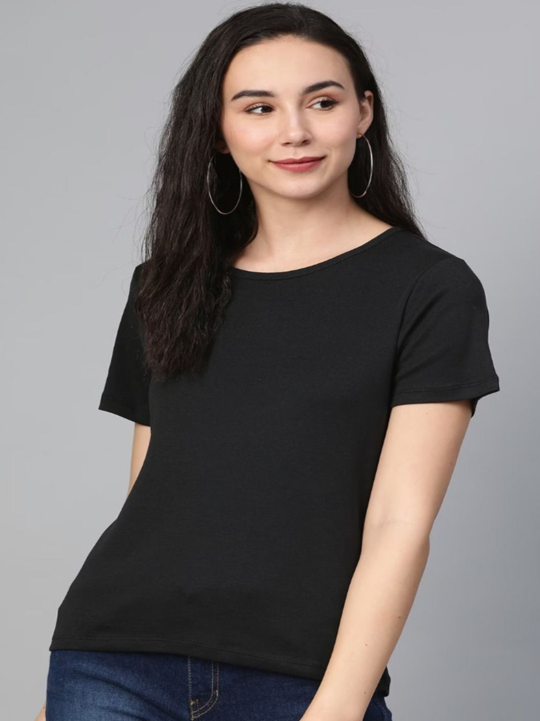 LIVAX COTTY Women Anti Odour Solid Boat Neck Pure Cotton T-shirt