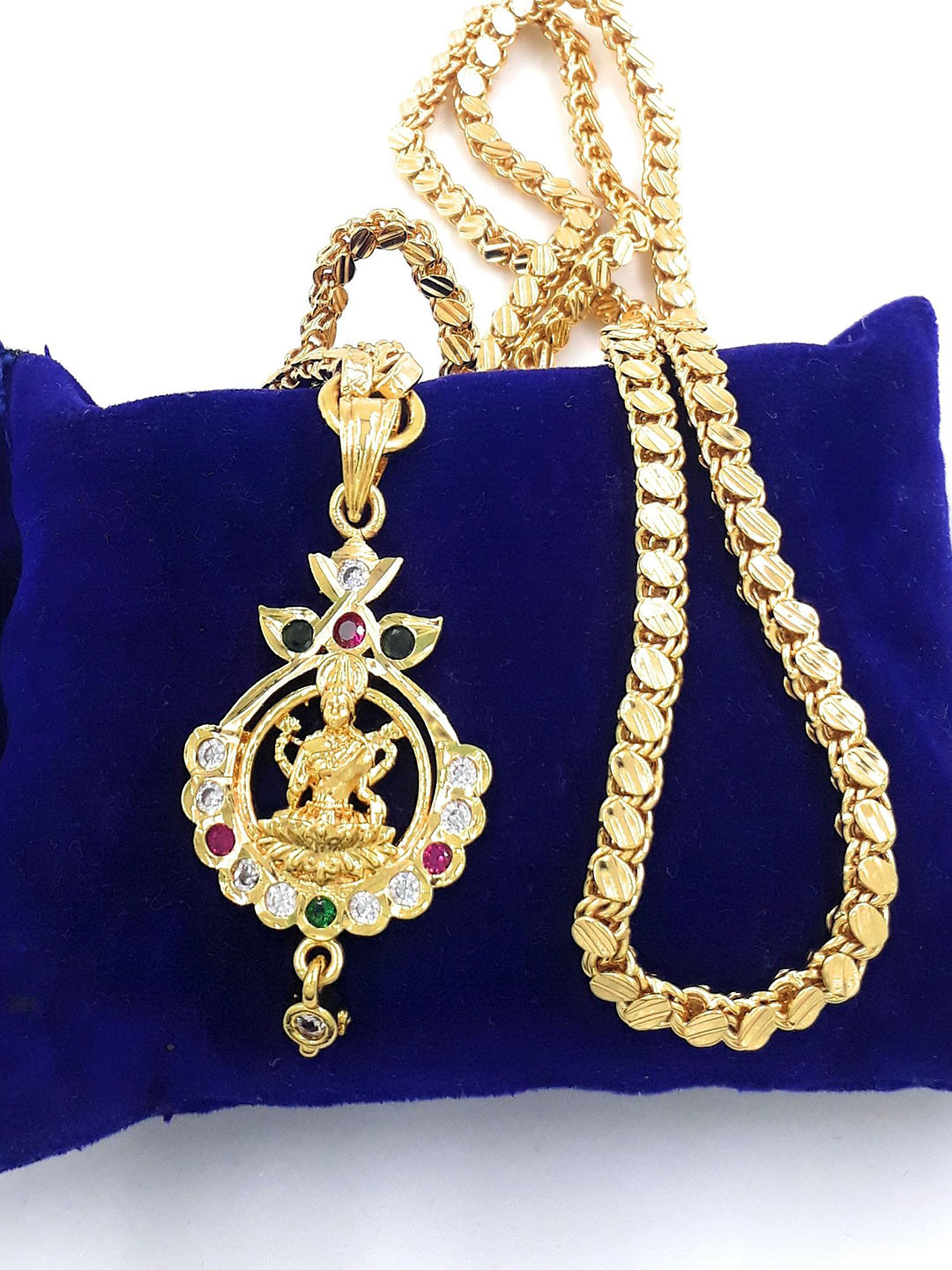 Anujeet Fashion Gold-Plated Temple Necklace & Chains