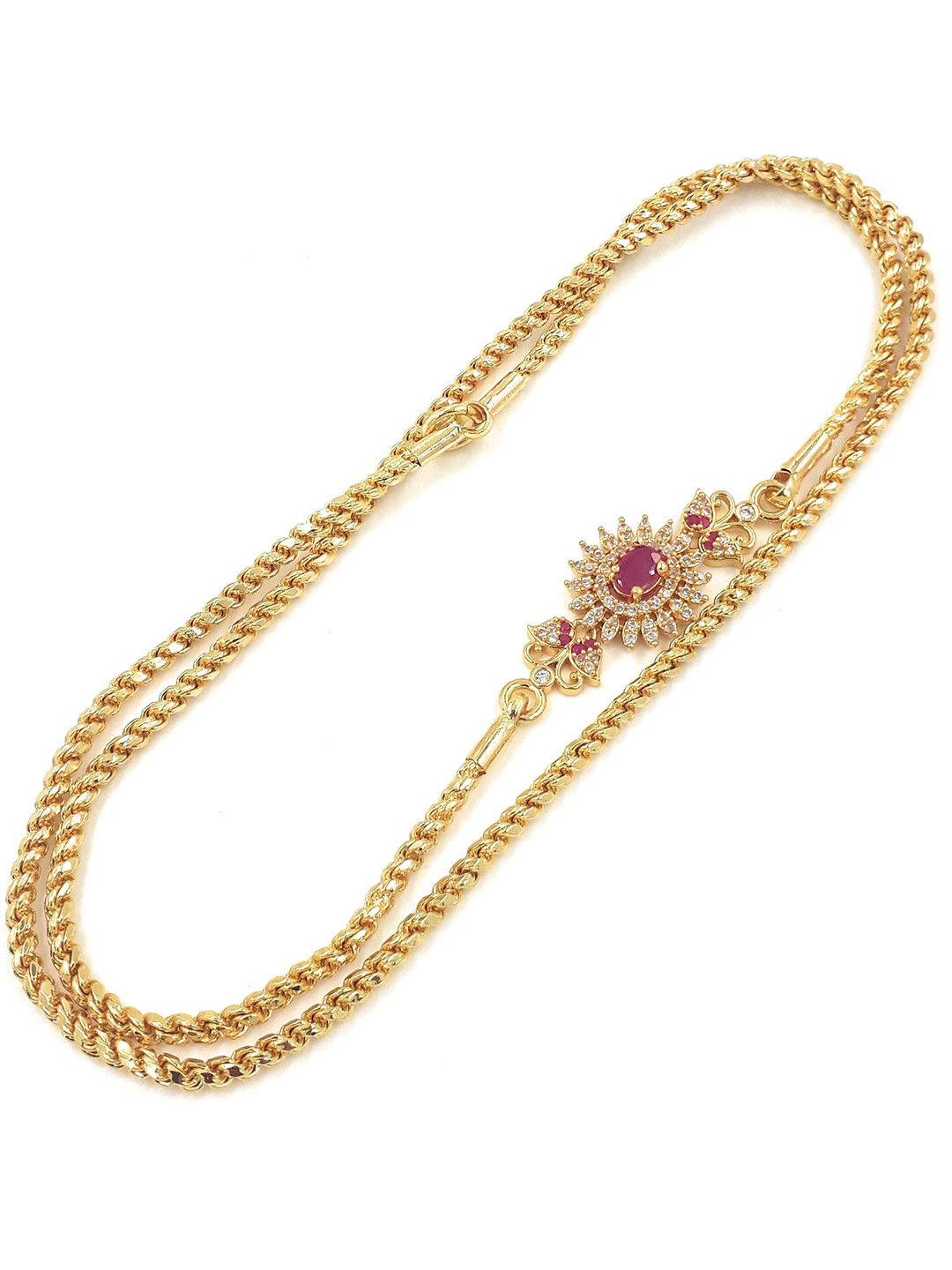 Anujeet Fashion Hub Gold-Plated AS Studded Mop Necklace