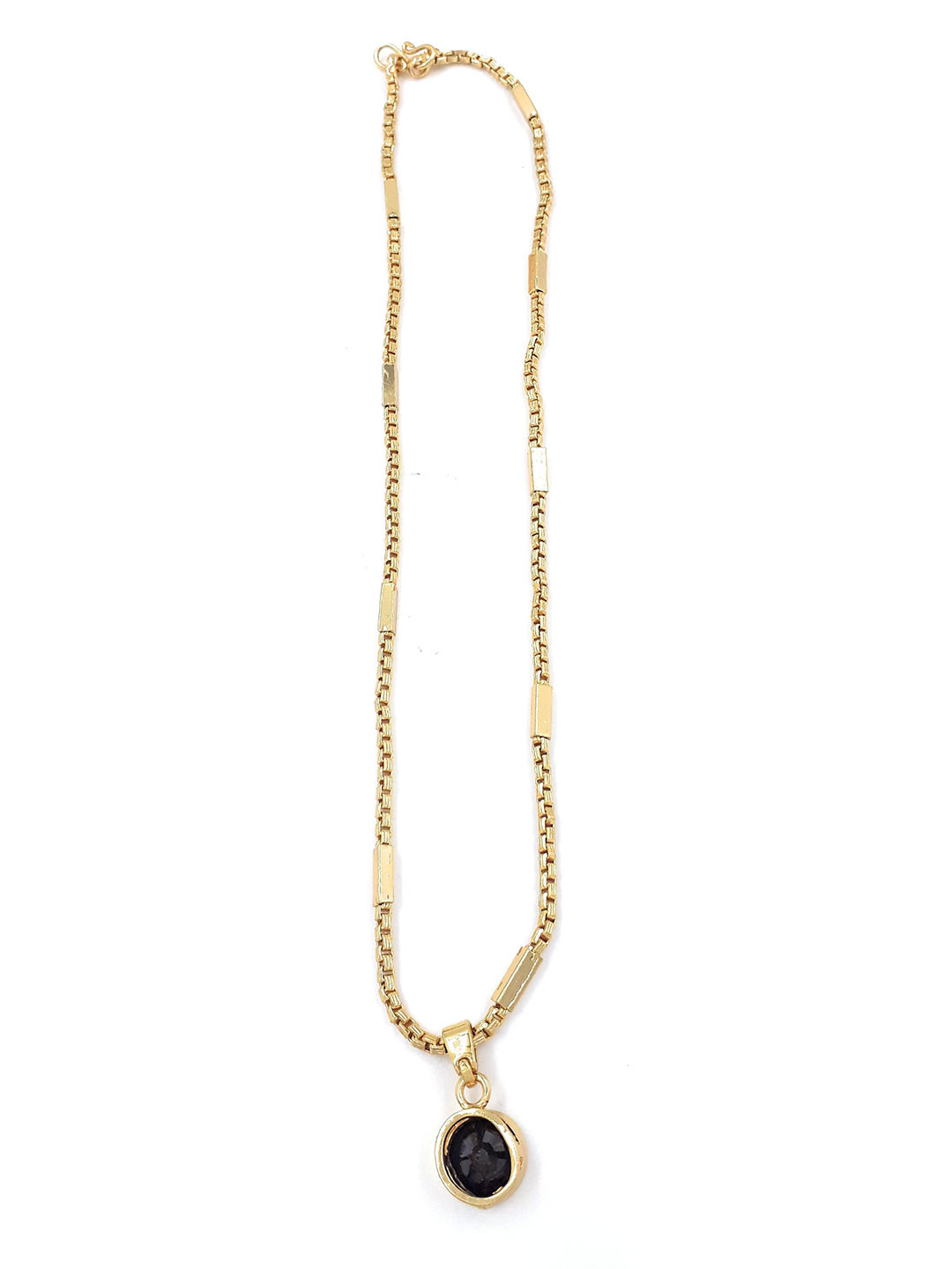 Anujeet Fashion Hub Gold-Plated Oval Pendants With Chains