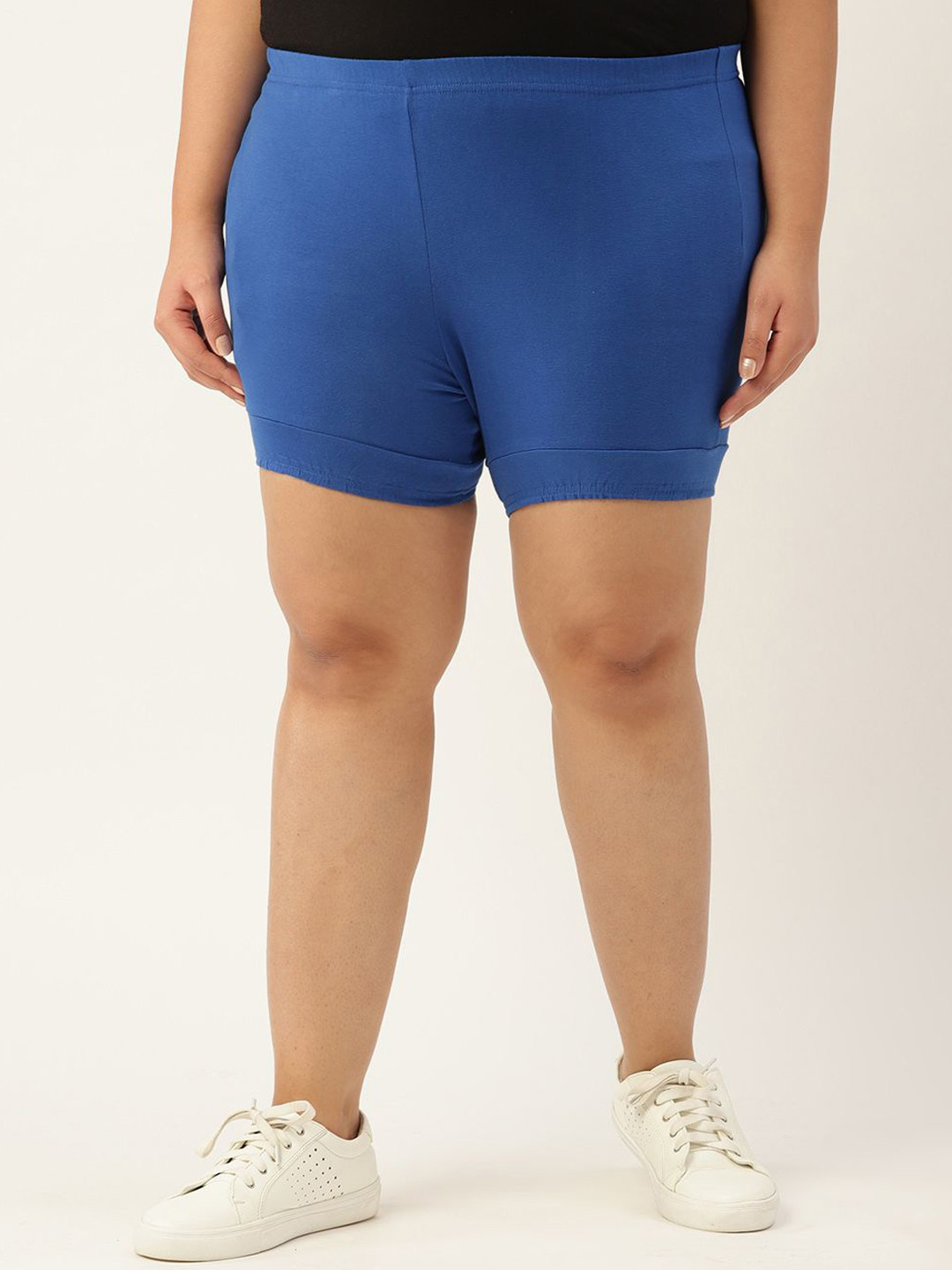 theRebelinme Women Relaxed Fit High-Rise Plus Size Hot Pants Shorts