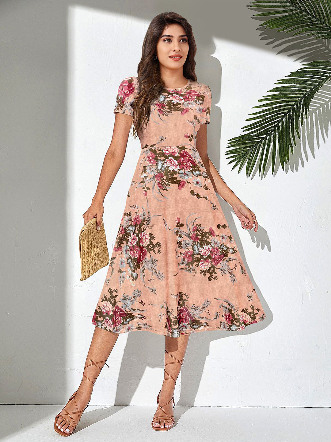 NORZY PARIS Floral Printed A-Line Dress