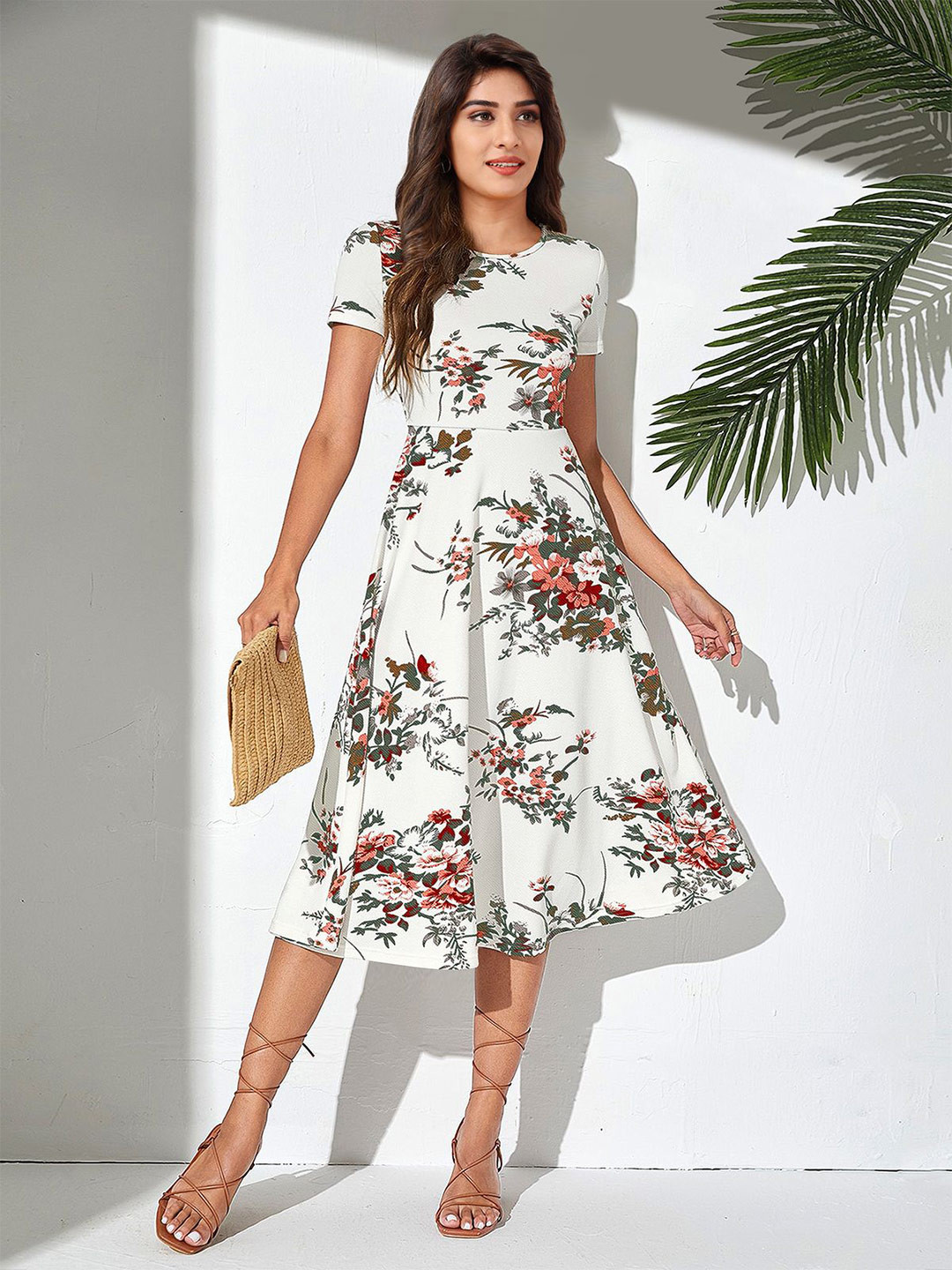 NORZY PARIS Women Floral Printed A-Line Dress