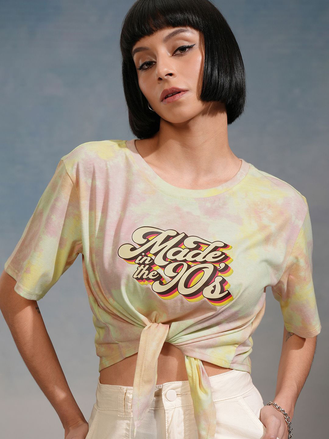 Tokyo Talkies Women Typography Printed Crop Top