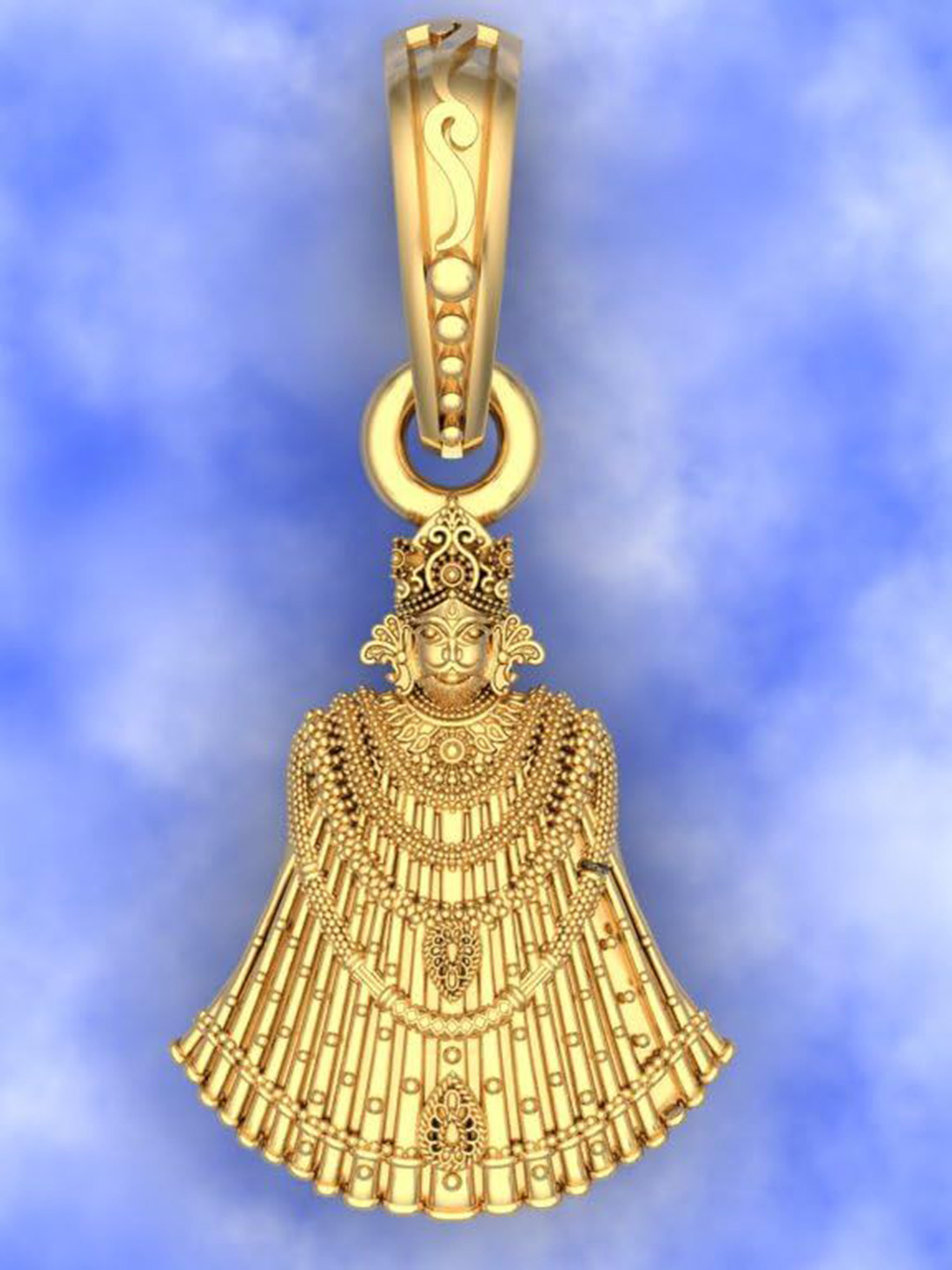 LMDPRAJAPATIS Gold-Plated Lord Hanuman Pendant