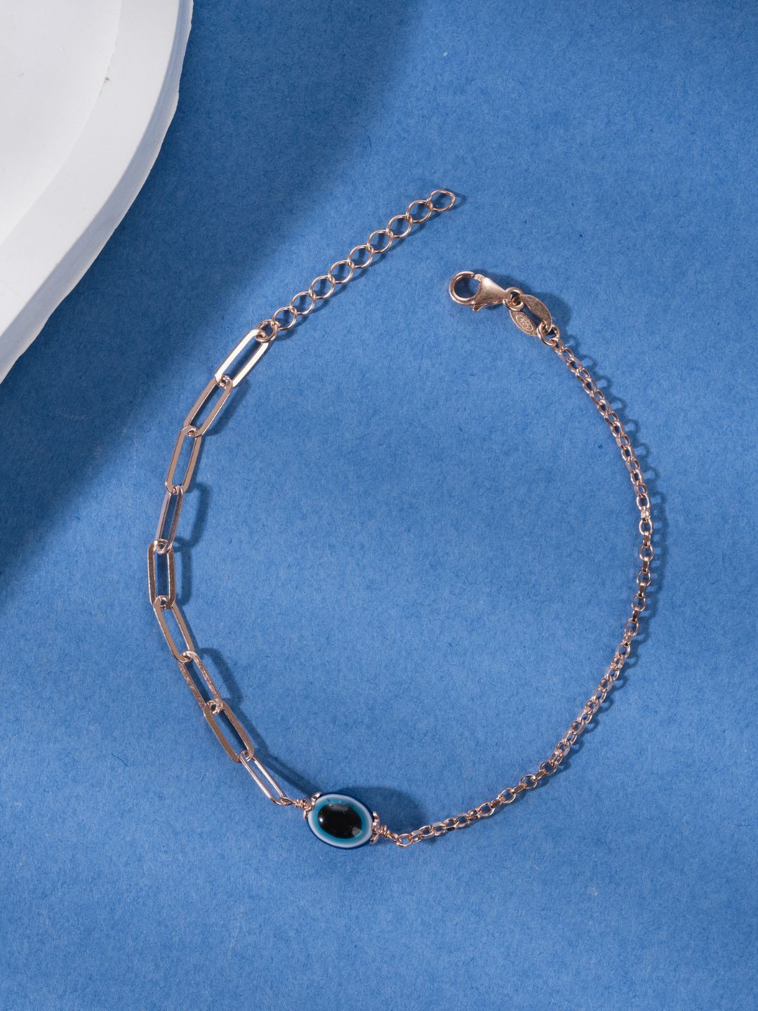 GLYTERS Rose Gold-Plated Silver Charm Bracelet